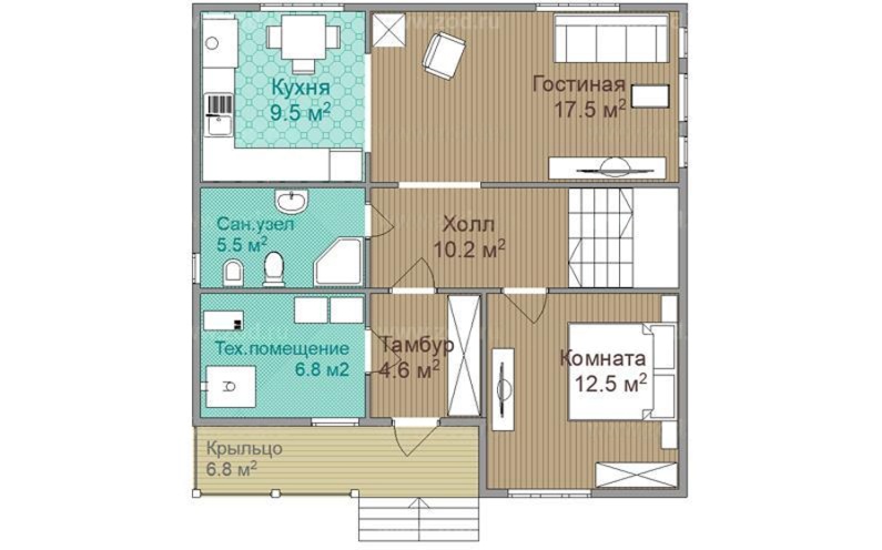 План 1 этажа